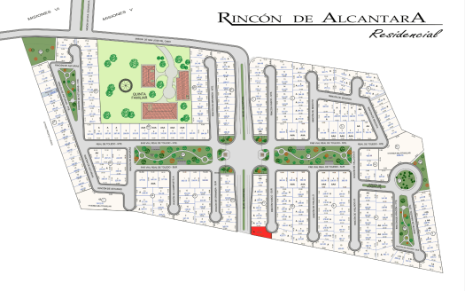 Mapeado de residencial "Rincón de Alcantara 11-7"