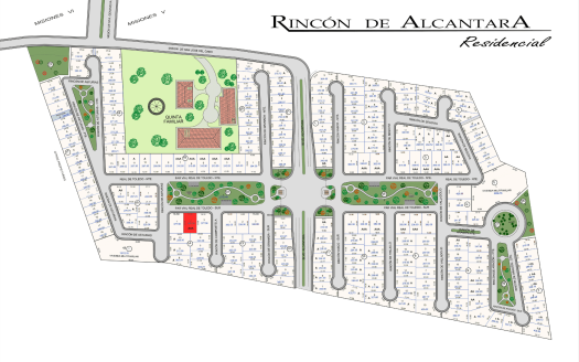 Mapeado de residencial "Rincón de Alcantara 14-2"
