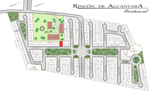 Mapeado de residencial "Rincón de Alcantara 19-3"