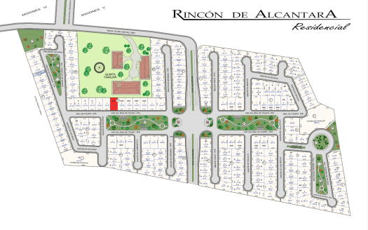 Mapeado de residencial "Rincón de Alcantara 19-7"
