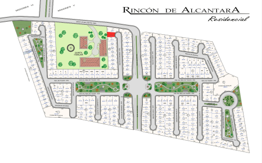 Mapeado de residencial "Rincón de Alcantara 20-1"